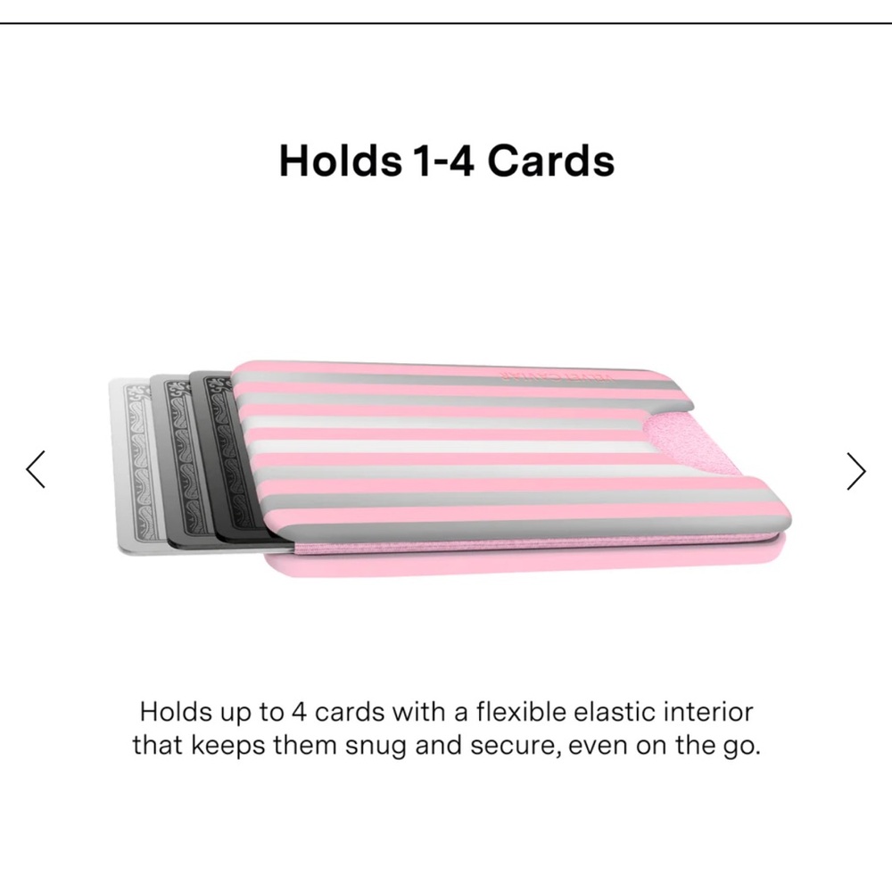 Velvet Caviar - pink chrome stripes MagSafe wallet - Picture 2 of 7